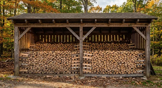 Укладка дров в Королёве, улица Сосновая, 3Б