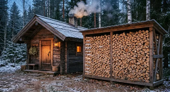 Укладка дров в Королёве, улица Зелёная, 17
